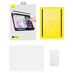 Захисна плівка iPad Air /iPad Air 2 /iPad 9.7 2017 /iPad 9.7 2018 з чорною рамкою, 0.15mm, Full Coverage, Paper-Like, Baseus (SGZM020502)