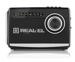 Радиоприемник портативный REAL-EL X510 Black с фонариком - мініатюра 2