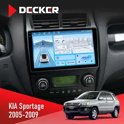 Штатна магнітола KIA Sportage 2005-2009 Decker D9-010 6x128, DSP, 4G, 2K Decker (НФ-00008865)