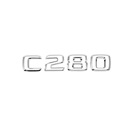 Емблема напис C280 для Mercedes-Benz C-Class хром 135х23 мм пластик (на скотчі)