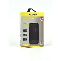 Павербанк AWEI P6K Pro 20000mAh з 2 USB портами, micro-USB та USB Type-C - мініатюра 8