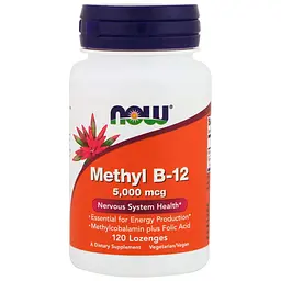 Вітамін В12 метилкобаламін Now Foods Methyl B-12 120 льодяників