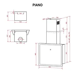 Витяжка декоративна похила PERFELLI PIANO NERO - мініатюра 15