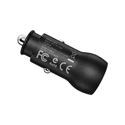 Автомобільний зарядний пристрій Borofone BZ9 2 USB чорний - мініатюра 2