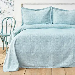 Покрывало Karaca Home с наволочками - Alora mint ментоловый 220*230