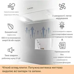 Острівна витяжка Klarstein Chandelier L (10033107) - мініатюра 6