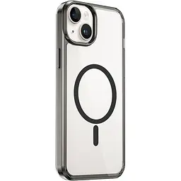 Чохол WiWU Magnetic Crystal Case для Apple iPhone 15 Transparent/Black [96955] - мініатюра 3