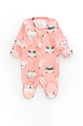 Натільний комбінезон зі швами назовні для новонародженої Pink Panda - мініатюра 1