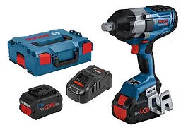 Акумуляторний ударний гайковерт Bosch GDS 18V-1050 H Professional у L-Boxx із 2 акб ProCore 18V 8.0Ач і з/п GAL 1880 CV