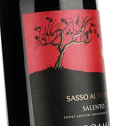 Вино Sasso al Vento Negroamaro IGT Salento, червоне, напівсухе, 13,5%, 0,75 л - мініатюра 3