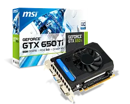 Відеокарта GeForce GTX 650 Ti 2GB MSI OC (N650Ti-2GD5/OC) Б/В - мініатюра 2