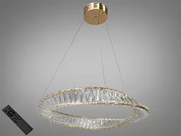 Люстра світлодіодна Diasha 548/600G Вишукана, 72W, золото, кришталевий декор, сучасний стиль для дому