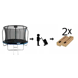 Батут із внутрішньою сіткою THUNDER Inside Elite 10FT 312 см Black/Blue - мініатюра 9