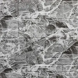 Самоклеюча декоративна 3D панель Камінь чорно-білий мармур 700х700х7мм (154) SW-00000219