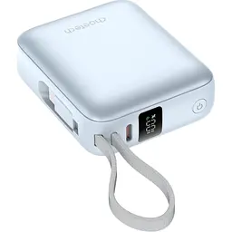 Батарея універсальна Choetech 10000mAh, 35W, PD/3.0, LED Display, buid-in type-C cabel, Blue (B832-LBE) - мініатюра 3