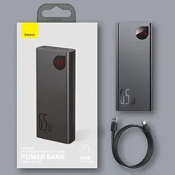 Зарядний пристрій для ноутбуків акумулятор Baseus Adaman 65W 20000 mAh - мініатюра 6