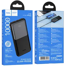 Портативне ЗП Power Bank J136 Sirui 22.5W+PD20W 10000 mAh Black Hoco teh0029412 - мініатюра 5