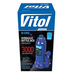 Домкрат гідравлічний телескоп Vitol 3 т T90304 (DB-03006) - мініатюра 7