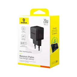 Зарядний пристрій Baseus Palm Fast Charger C+U 20W black (P10111608113-00) - мініатюра 5