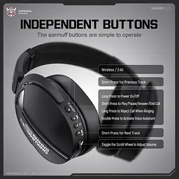 Навушники Onikuma бездротові ігрові з мікрофоном для ПК PS4 PS5 телефону Bluetooth геймерська гарнітура GT-887 Pro - мініатюра 5