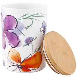 Ємність для сипучих продуктів Krauff Aquarelle з бамбуковою кришкою 20 см 1.3 л (21-244-044) - мініатюра 3