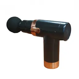 Масажер ручний для тіла м'язовий з акумулятором 4 насадки чорний Fascial Gun JY-760 - мініатюра 2