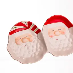 Блюдо сервірувальне новорічне для закусок Yiwu Santa Claus 33.5×12.5 см CR-1-33 - мініатюра 5