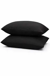 Комплект наволочок Ecotton 70х70 см фланель із бавовни Black чорний (24697)