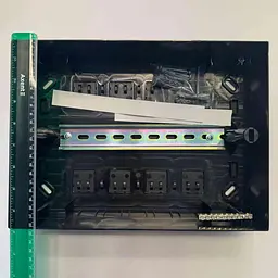 Бокс пластиковий СКІМ 12 модулів накладний IP40 чорний прозора дверка ( С11902014 ) - мініатюра 7