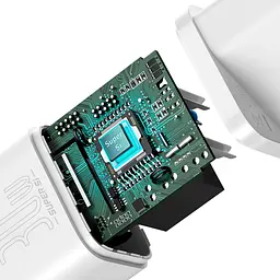 Мережевий зарядний пристрій Baseus Super Silicone PD 30W Type-C White (CCSUP-J02) [78686] - мініатюра 5
