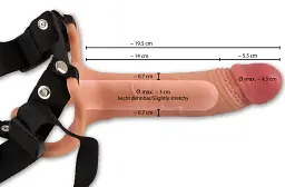Страпон Realistixxx Strap-On Sleeve, 19.5 см (тілесний) - мініатюра 6