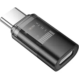 Перехідник Hoco UA36D USB-C Male to Lightning Female OTG Black [140336] - мініатюра 2