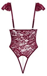 Боді Cottelli Lingerie Pearls M (бордовий) - мініатюра 12