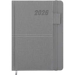 Щоденник датований Buromax Forever 2026 A5 штучна шкіра/поролон сірий (BM.21108-09)
