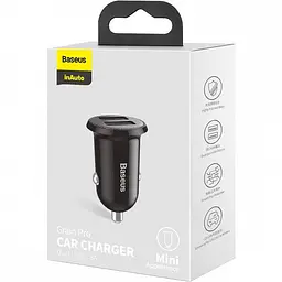 Автомобільний зарядний пристрій Baseus Grain Pro 2USB 4.8A CCALLP-01 Black - мініатюра 3