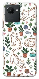 TPU чохол Demsky Cats pattern для Realme C30s