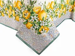 Скатертина Lefard Home Textile Sorrento гобеленова 180x140 см бежево-жовта (732-252) - мініатюра 3