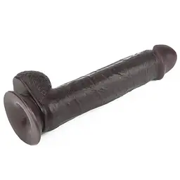 Фалоімітатор LoveToy Sliding Skin 24 см коричневий - мініатюра 10