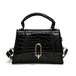 Каркасне невелике кросбоді з еко-шкіри Lilly P2-17068985A чорне - мініатюра 1