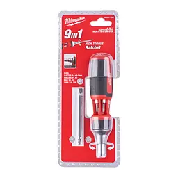 Викрутка з тріскачкою універсальна 9-в-1 (PH1, PH2, PZ1, PZ2, Torx15, Torx20, SL5.5) MILWAUKEE - мініатюра 3