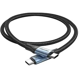 Дата кабель USB-C to USB-C 1.5m 240W aluminum black Vention (TREBG)