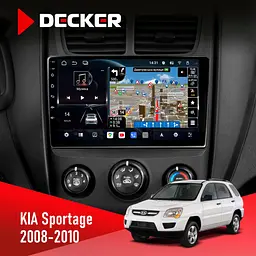 Штатна магнітола KIA Sportage 2008-2010 Decker D9-011 4x64, DSP, 4G, 360 Decker (НФ-00005916)