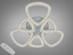 Стельова LED люстра з пультом біла 75W 6 модулів