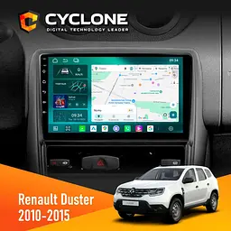 Штатна магнітола Renault Duster 2010-2015 Cyclone C9-013 4x64 DSP 4G Cyclone (НФ-00007405)