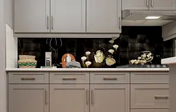 Вініловий кухонний фартух Келихи та свічки наклейка для кухні текстура Абстракція Чорний Happy Pocket Z181797 - мініатюра 5