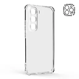 Прозрачный чехол для Infinix Hot 60 Pro Plus 4G с защитой камеры и усиленными бортами, тонкий, силиконовый, бесцветный, ударопрочный, противоударный бампер с закрытой камерой, ArmorStandart (ARM88669) - мініатюра 2