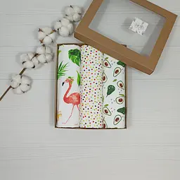 Пелюшки дитячі a.l.babybox Горох 50х80 см 3 шт. Різнокольоровий (NA 18169982)