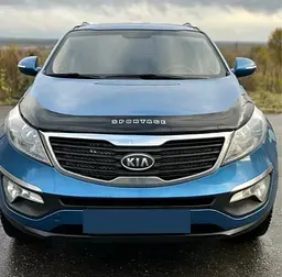Дефлектор капоту мухобійка для Kia Sportage 2010-2015 Євро Кріплення (Vip Tuning) KA20 - мініатюра 2