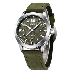 Водостійкий механічний годинник Ochstin Military silver - мініатюра 3