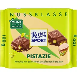 Шоколад молочний Ritter Sport з фісташками 100 г